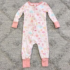 Kids Headquarters Baby Girl Sea Creatures Romper Jammies 12M